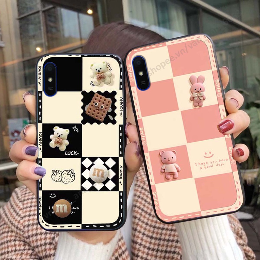Ốp lưng Xiaomi Redmi 7A / 8A / 9A hình gấu, kẹo dễ thương cute
