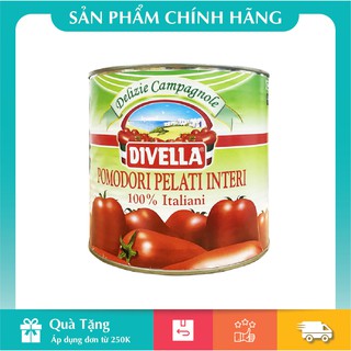 [HÀNG CHÍNH HÃNG] Cà Chua Bóc Vỏ Nguyên Trái Divella 2500gr