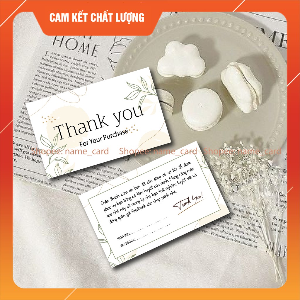 Card visit thiệp cảm ơn khách hàng thank you card rẻ đẹp hàng có sẵn tại shop