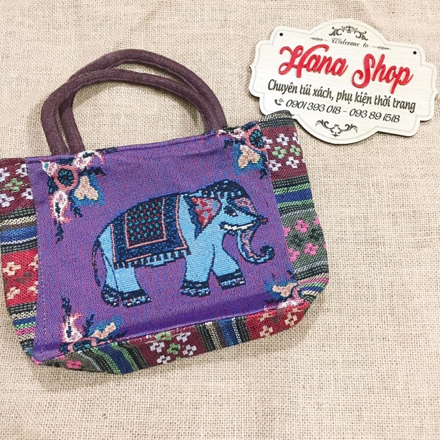 Túi thổ cẩm thêu mẫu Hàn Quốc ( như hình )