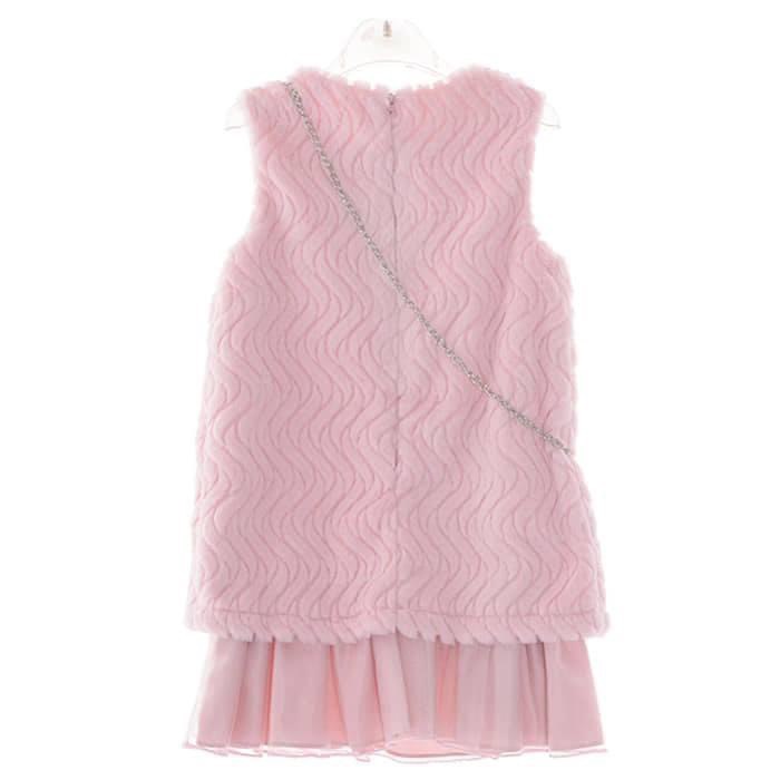 Váy cho bé roem girls dài tay màu củ đậu, chân vân xám đen, cổ bèo ren đen dập ngực phong cánh hàn quốc - 150