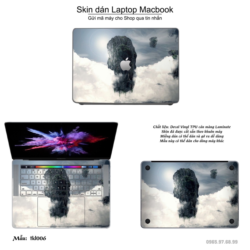 Skin dán Macbook mẫu thiết kế (đã cắt sẵn, inbox mã máy cho shop)