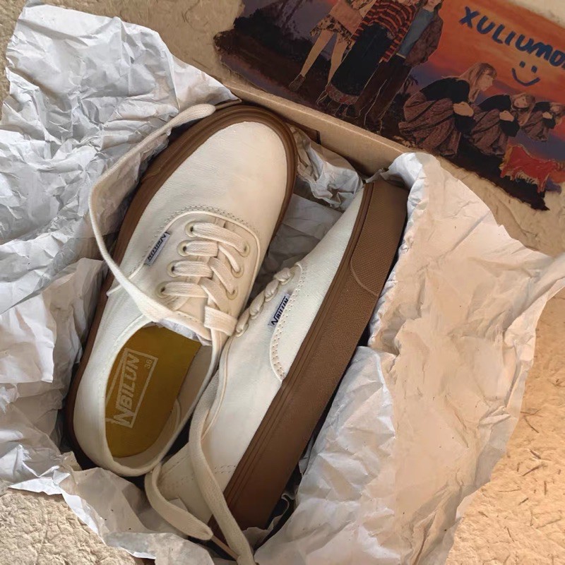 Giày thể thao nữ Ulzzang đế bằng bánh mỳ hot tred trẻ trung dễ mix đồ #fullbox