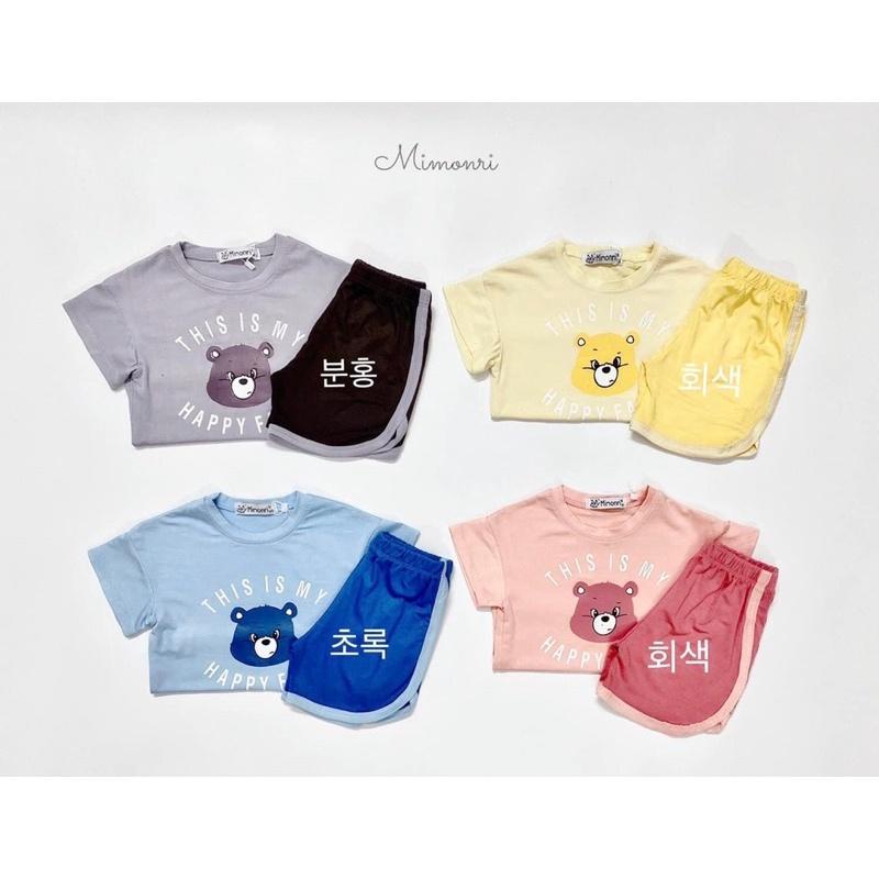 BỘ CỘC TAY THUN LẠNH HOẠ TIẾT HÌNH GẤU SIÊU CUTE CHO BÉ