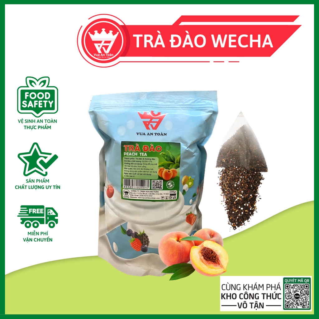 Trà Đào Túi Lọc Wecha 125 Túi Lọc (Mỗi túi 4gram) Pha 250 Ly Trà Đào Thơm Ngon Đậm Vị
