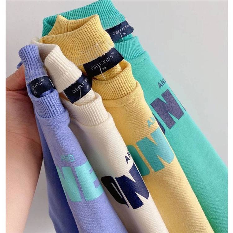 Hàng Mới Về Áo Nỉ Tay Dài Dáng Rộng Dễ Phối Đồ Thời Trang Xuân Thu Cho Bé