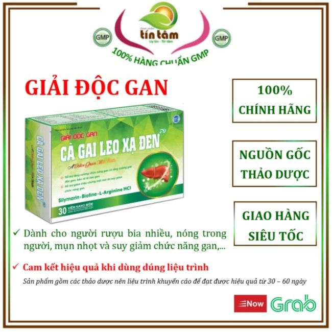 Cà gai leo xạ đen giải độc bảo vệ chức năng gan Hộp 30v Tín Tâm shop