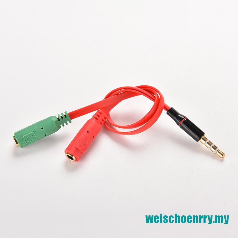 Cáp Chia Tai Nghe 1x3.5mm Aux Audio Mic Splitter Cable Male To 2 Female