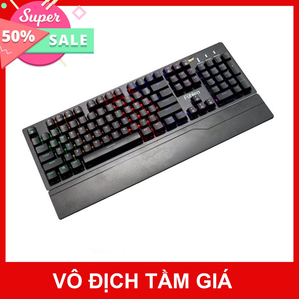 Bàn phím cơ Gaming Fuhlen Eraser - Fuhlen E  - Led Rainbow - Chính hãng - Có tem chống hàng giả - Bảo hành 24 tháng