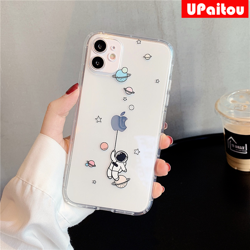 ốp điện thoại Silicone Họa Tiết Phi Hành Gia Dễ Thương Cho Iphone 12 11 Pro Max 12 Mini X Xr Xs Max 8 7 Plus | BigBuy360 - bigbuy360.vn