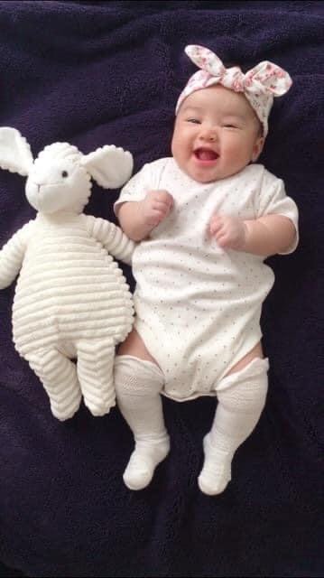 Gấu bông cừu trắng organic