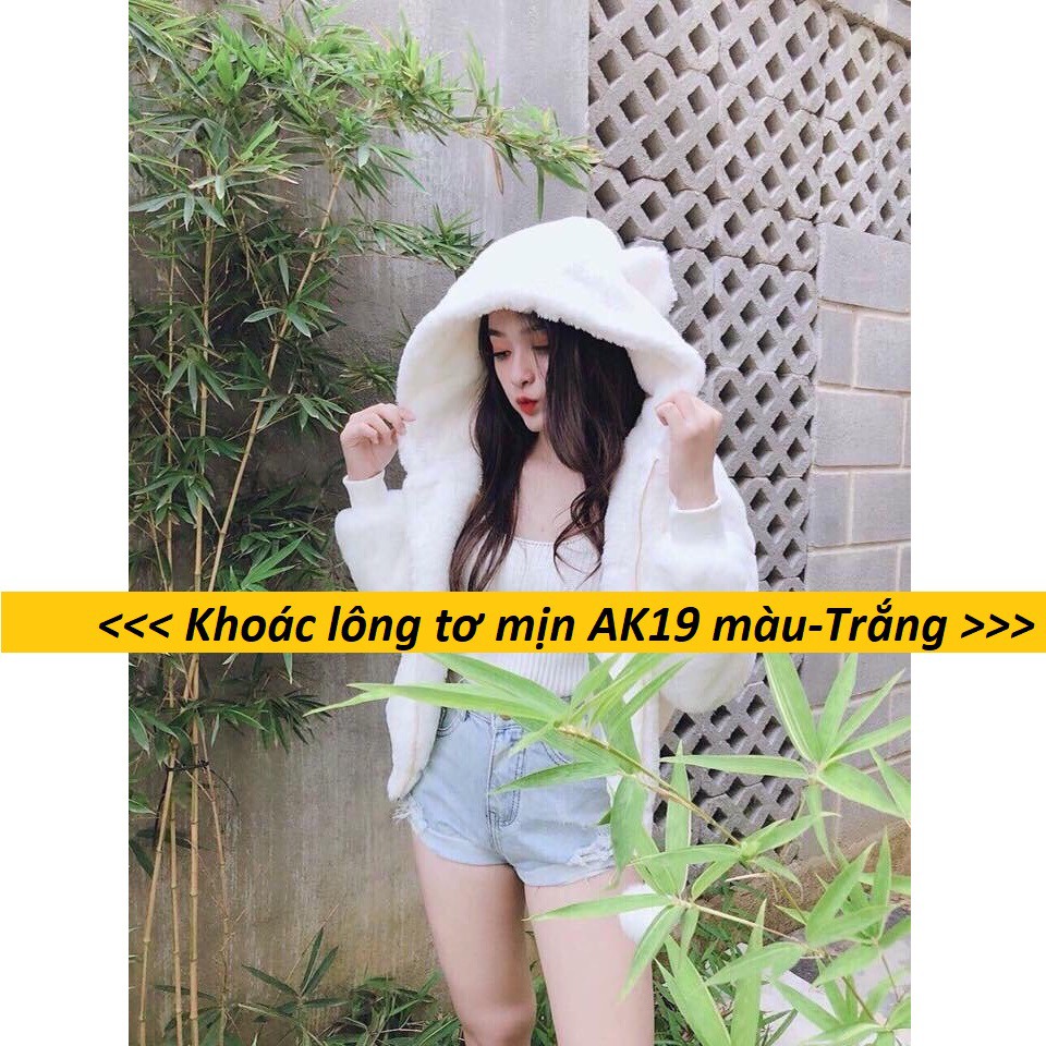 Áo khoác lông mịn 2 lớp cao cấp  AK19