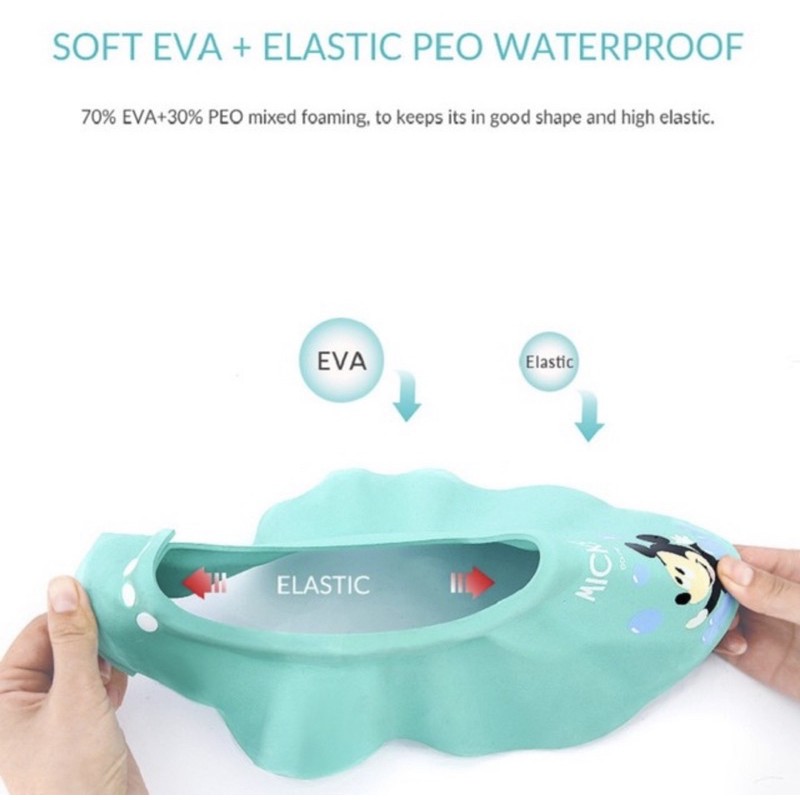 Mũ Gội Đầu Che Chắn Nước , Bảo Vệ Tai Cho Bé Disney