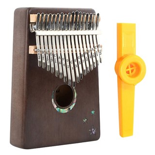 Đàn Kalimba 17 Phím Gỗ Mahogany Yael Y17M-M - Khảm Mặt Trăng Kèm Kèn Kazoo DreamMaker (Có Sẵn)