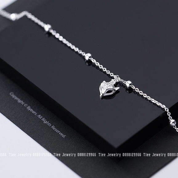 Lắc tay bạc nữ TLEE tay Hồ ly nạm đá bạc 925 cao cấp TleeJewelry LT0120