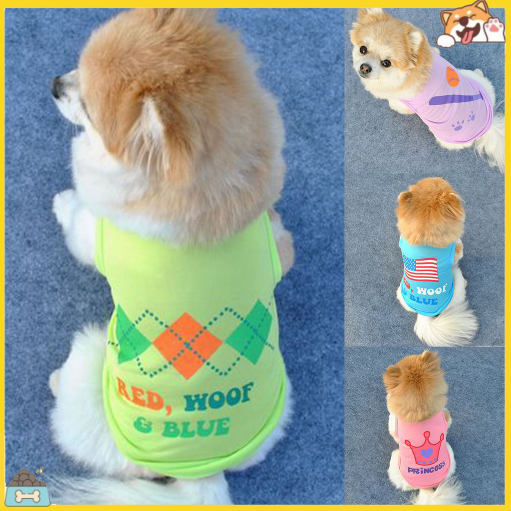 Áo ba lỗ thú cưng nhiều màu sắc thời trang mùa hè