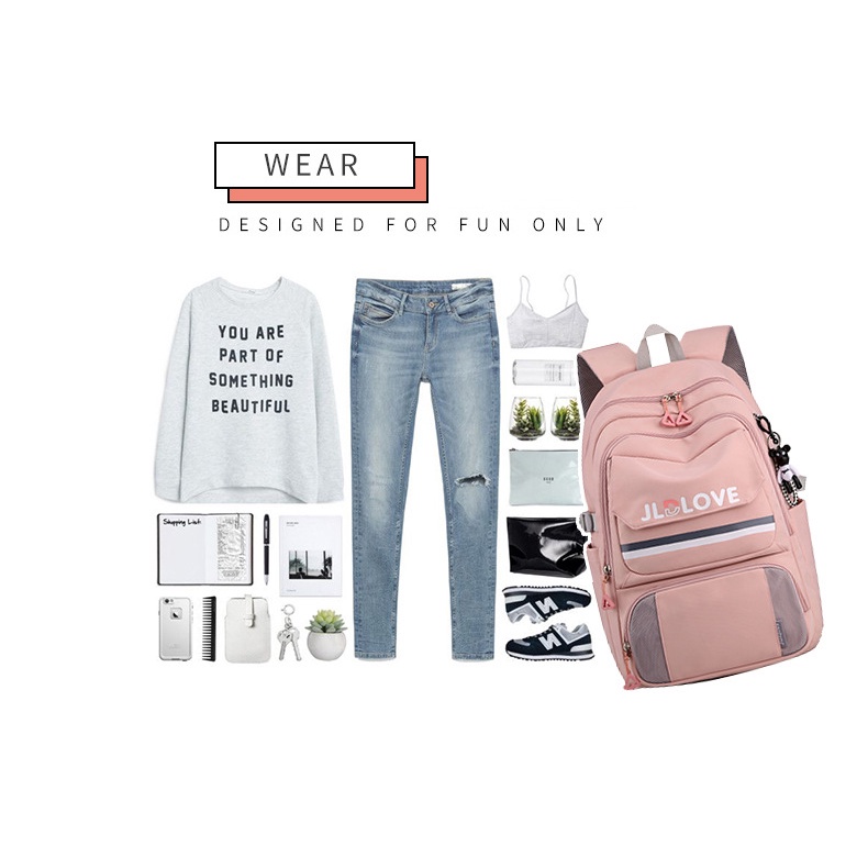 Balo đi học nam nữ thời trang ulzzang trẻ trung dễ thương chất liệu vải cao cấp chống nước giá rẻ 9397