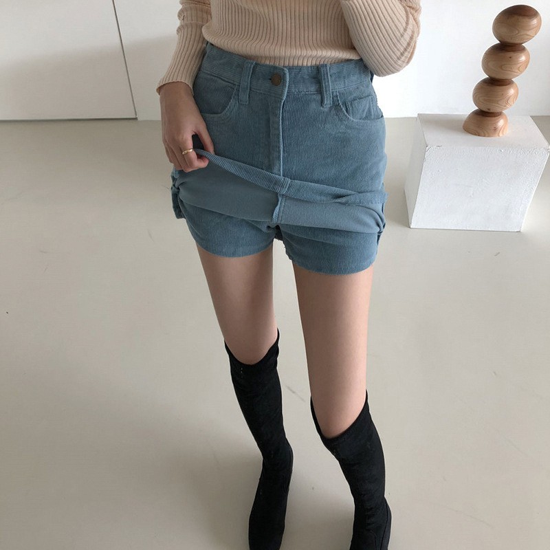 Chân váy nhung Velvet Skirt CV003 lưng cao, kèm quần trong - Uni By Heart