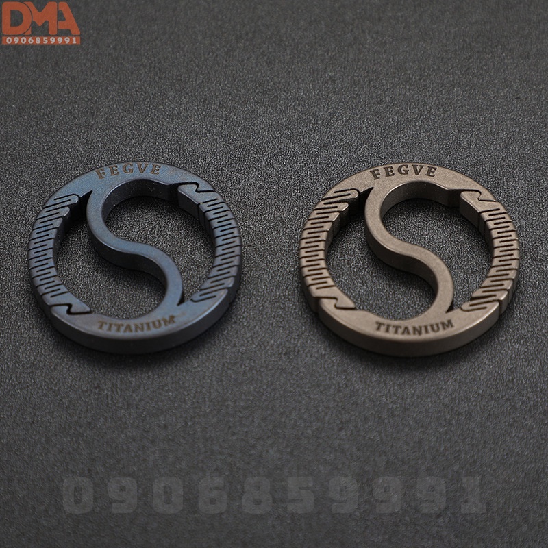 Vòng khoen móc khóa,ring phụ kiện EDC titan tròn