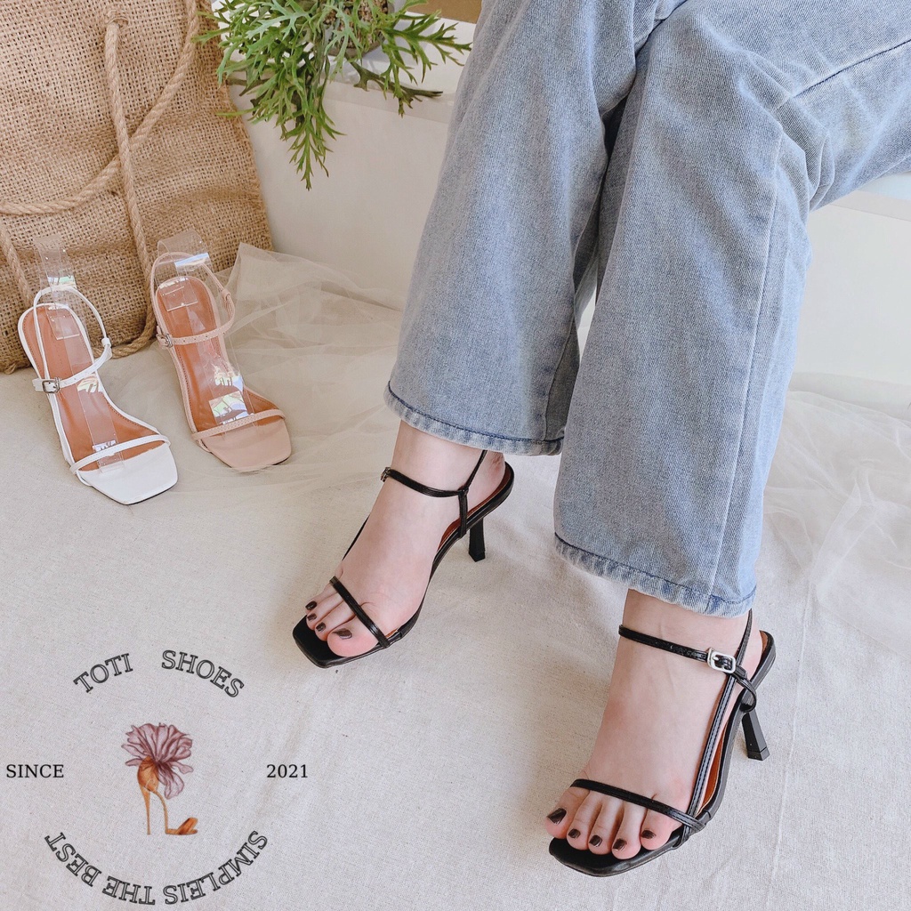 SANDAL CAO GÓT TOTIIE SHOES THỜI TRANG - GIÀY CAO GÓT DÂY MẢNH 5 PHÂN QUAI CÀI G2107020