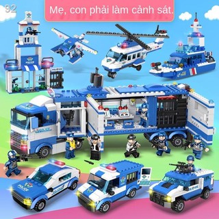 > Tương thích với Lego City Sở cảnh sát thành phố Khối xây dựng trí thông minh dành cho trẻ em 6 tuổi Xe đồ chơi Lego Xe