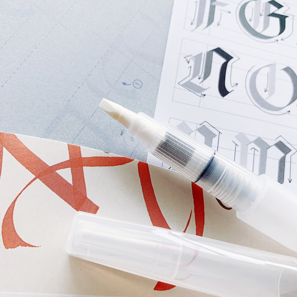 Bộ Luyện viết Calligraphy , Brush Lettering - Kuretake A to ZIG Practice Kit