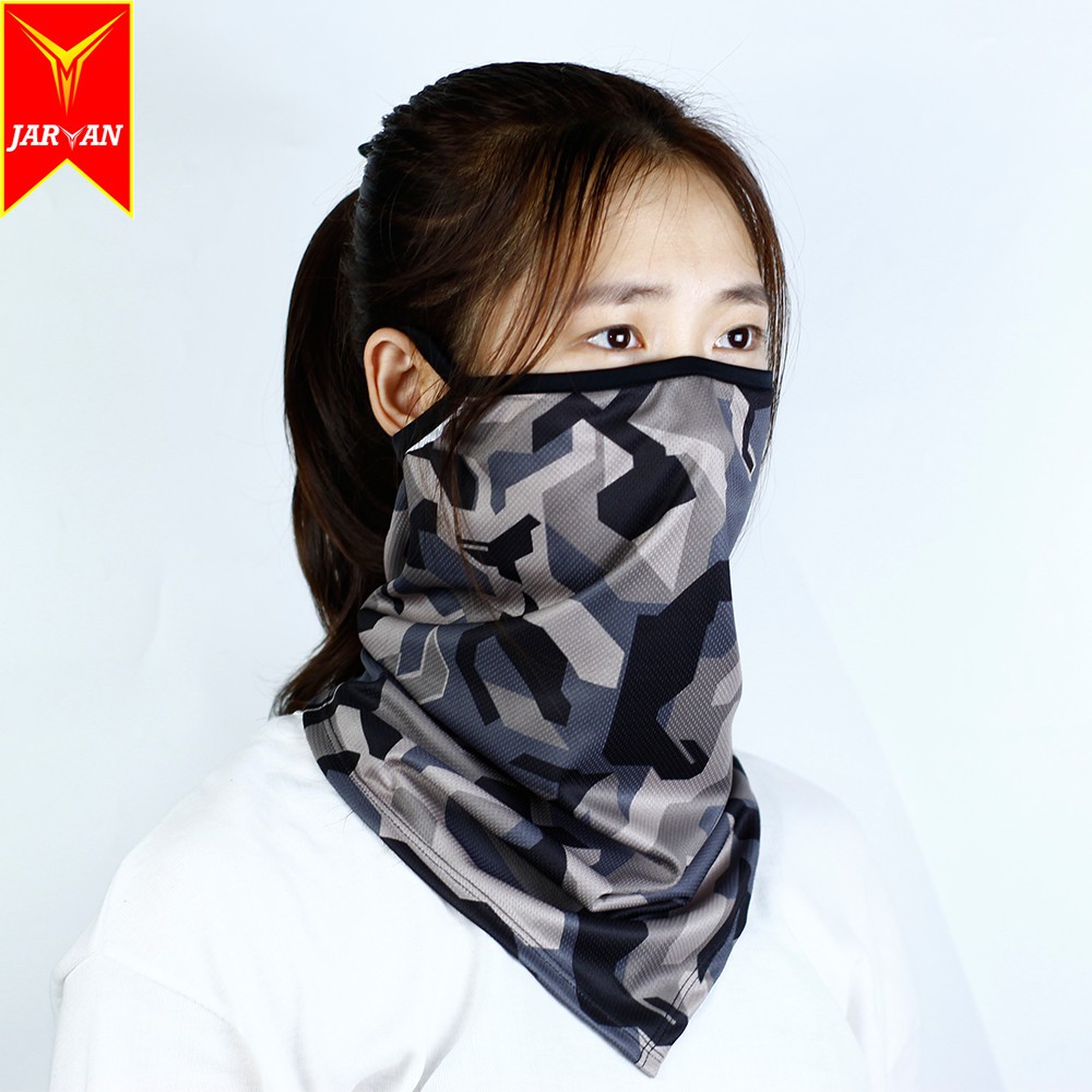 Khăn đa năng tam giác hở tai màu lính xám thấm hút mồ hôi