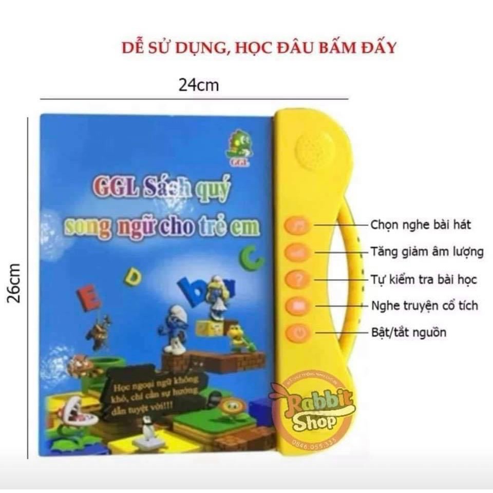 Hàng Chính hãng Sách Thông Minh Song Ngữ cho bé Bảo hành 1 đổi 1