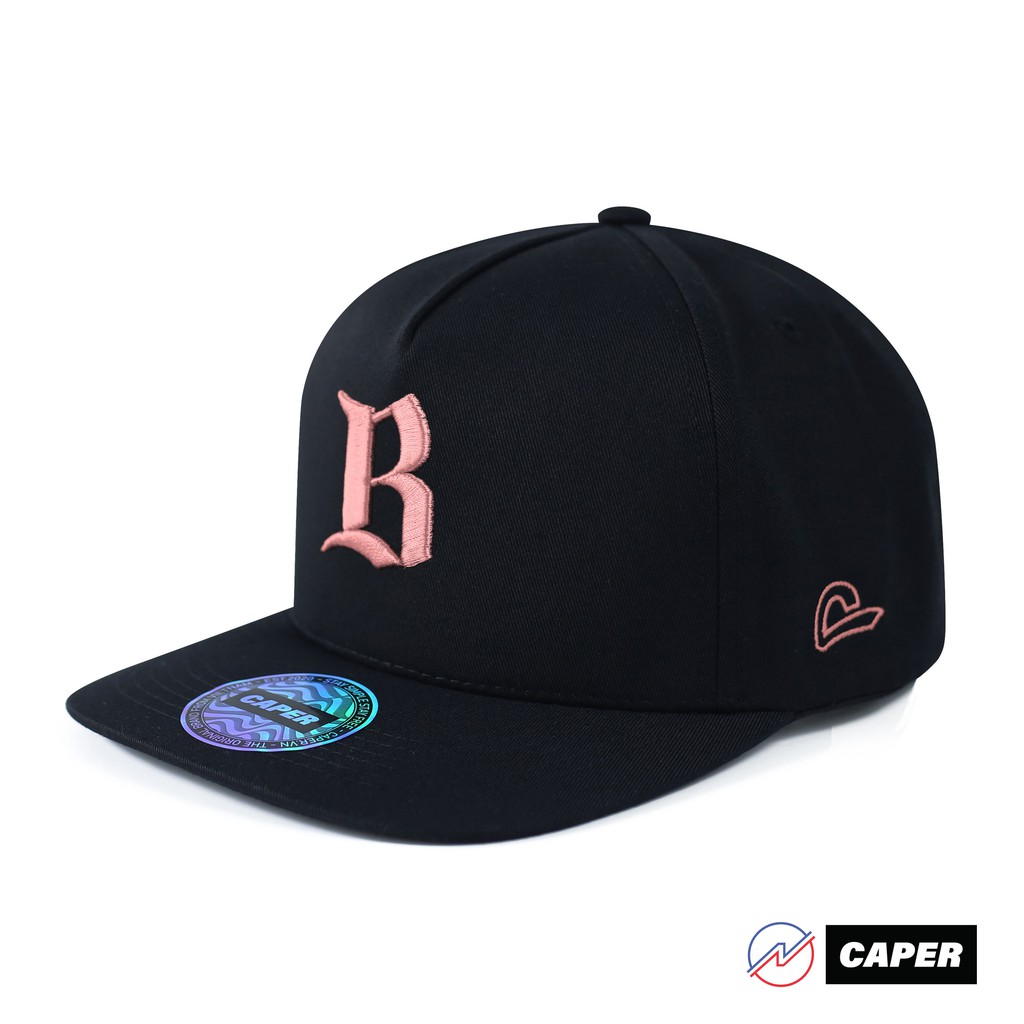Mũ nón snapback form đứng chính hãng Caper thêu chữ B nhiều màu phong cách hiphop cá tính trẻ trung
