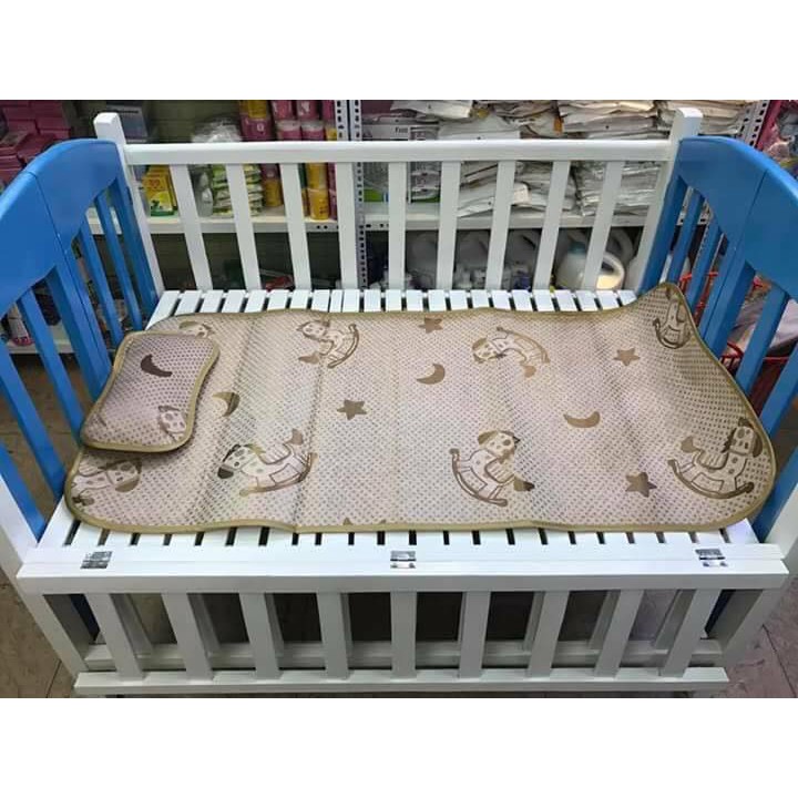 Chiếu lụa điều hòa dành cho bé (Tặng kèm gối cho bé)