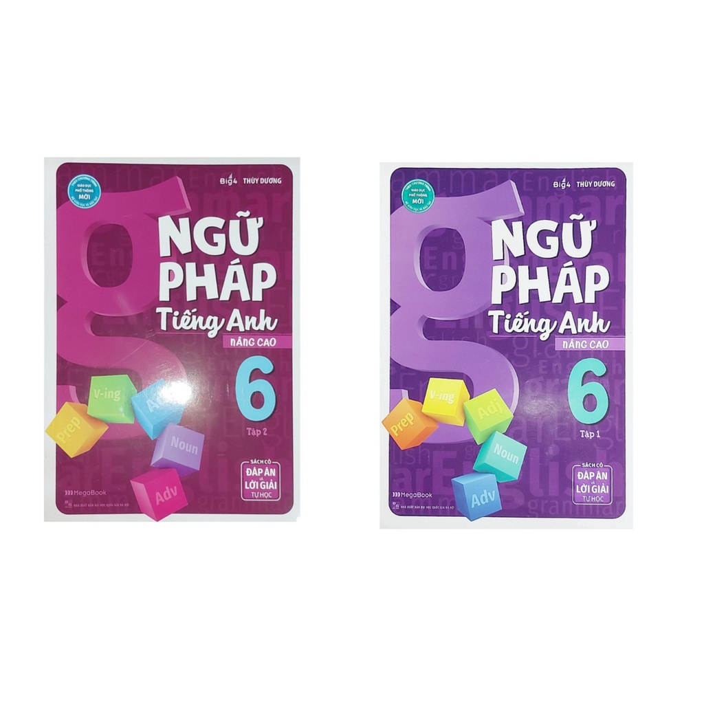 SÁCH- Combo  Ngữ Pháp Tiếng Anh Nâng Cao lớp 6 Tập 1+ Tập2