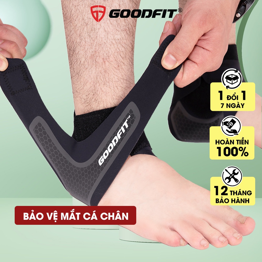 Băng bảo vệ cổ chân, băng quấn cổ chân, mắt cá chân GoodFit mỏng nhẹ, miếng dán chắc chắn GF611A