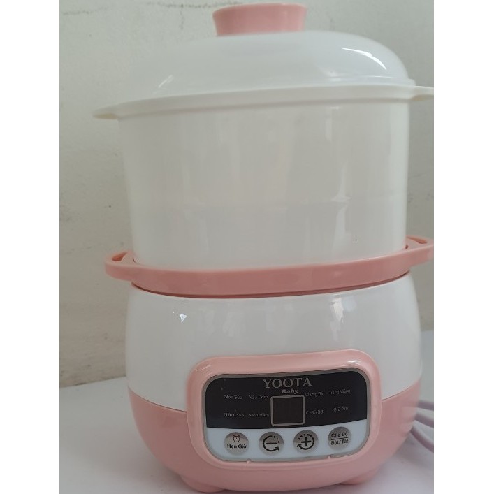 Nồi Hầm Nấu Cháo Tần Gà Yoota Baby, Nồi Chưng Cách Thủy Đa Năng 0.8L