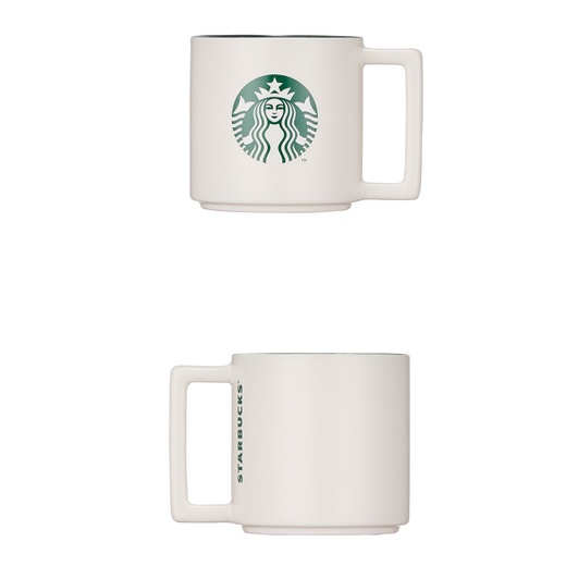 Ly sứ Starbucks Hàn Quốc Cream Siren Square Mug 355ml