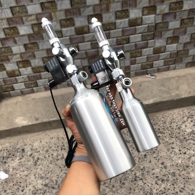 BỘ BÌNH CO2 MINI 0.6L KÈM VAN ĐIỆN ĐẾM GIỌT