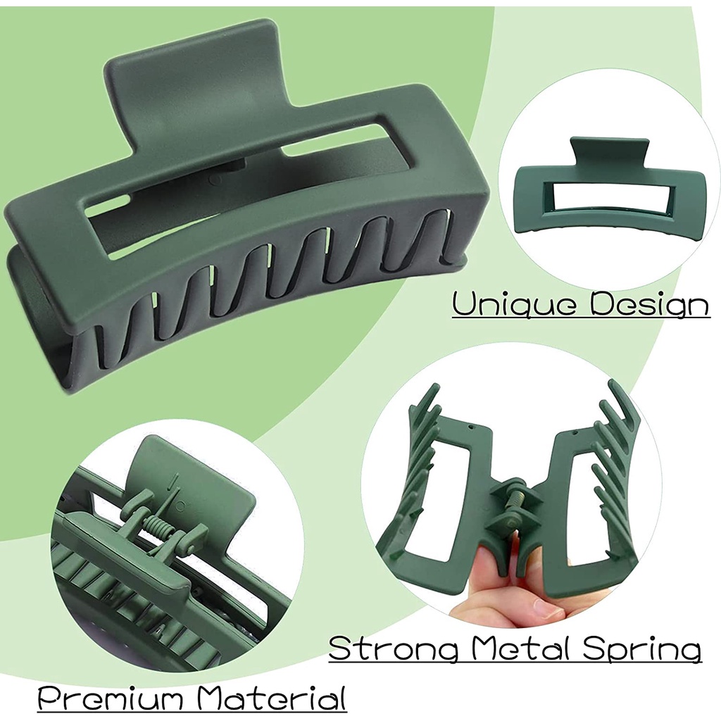 Kẹp tóc càng cua màu trơn thời trang cho nữ