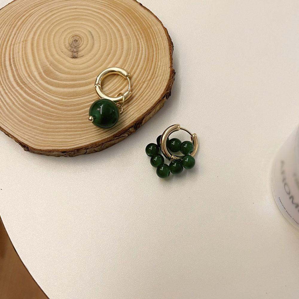 Khuyên Tai Tròn Màu Trơn Thời Trang VANES1 Dành Cho Nữ