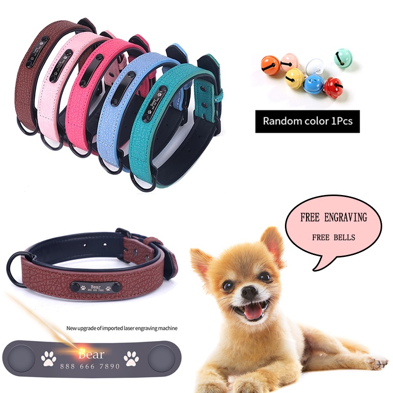 【Trong kho】Vòng Cổ Chó Mèo Pet Tag Khắc Tên Inox Theo Yêu Cầu Gửi chuông B1-38