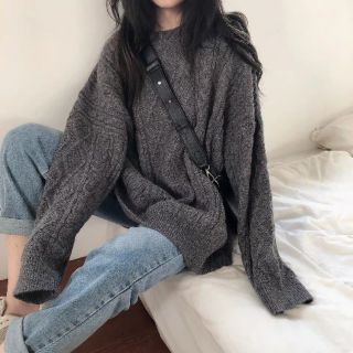 Áo len vặn thừng trơn