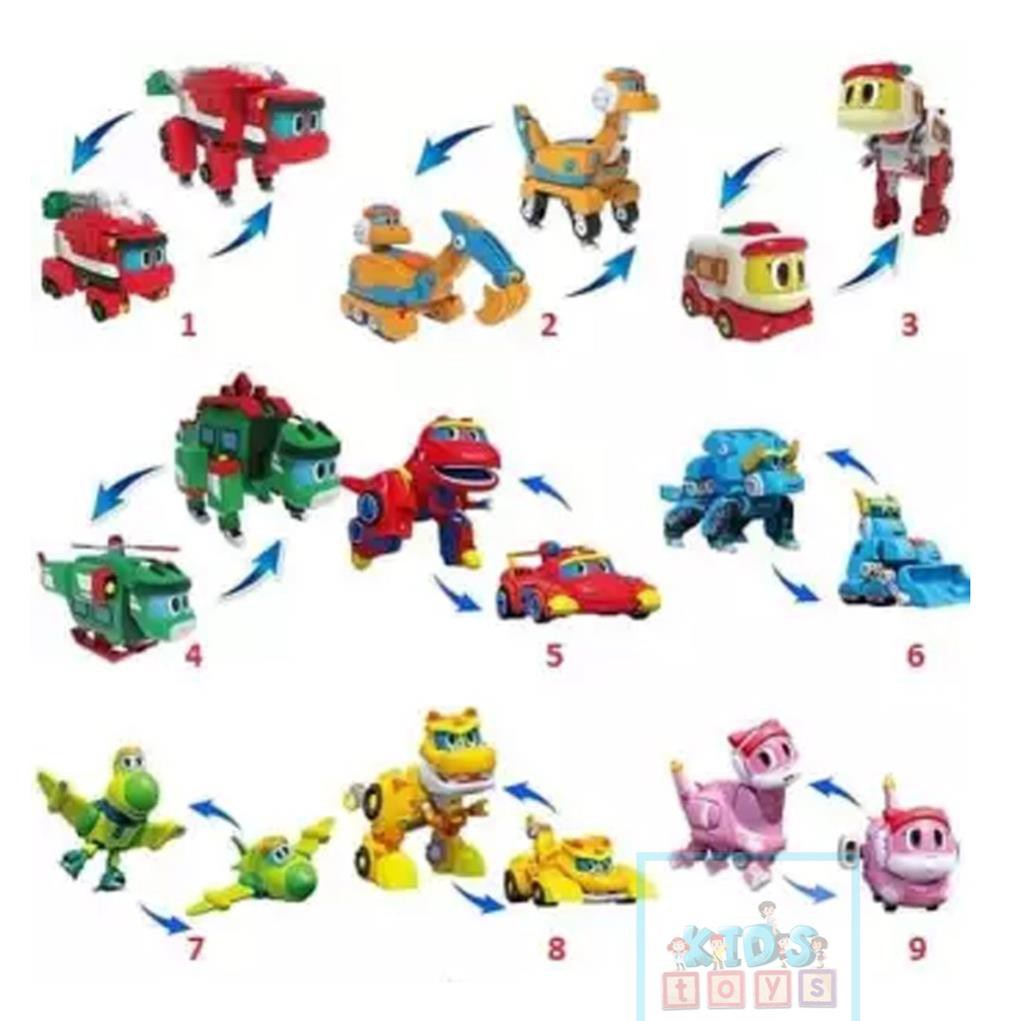Robot biến hình GOGO Dino combo 9 chiếc đồ chơi bé ưu chuộng