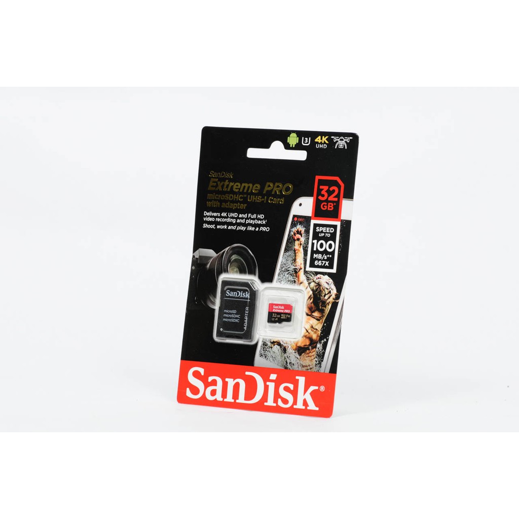 Thẻ nhớ Micro SDHC SanDisk Extreme Pro 32GB 667x Class 10 UHS-I 100 MB/s [BH 5 năm]