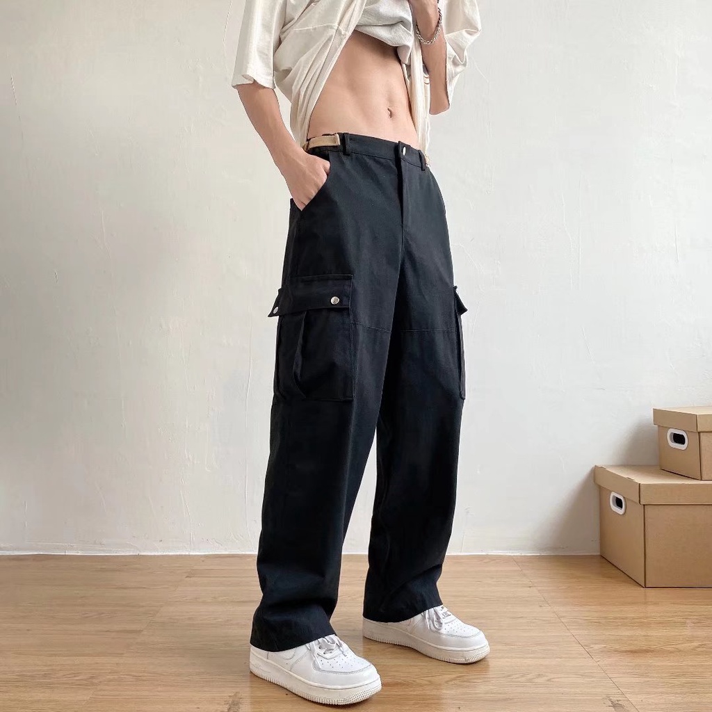 Quần Dài Dáng Suông Rộng Phong Cách Thời Trang Xuân Thu Mới Có Size Lớn M-2XL Cho Nam Giới