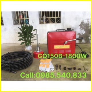 Máy thông tắc cống lò xo gq150b công suất 1800w