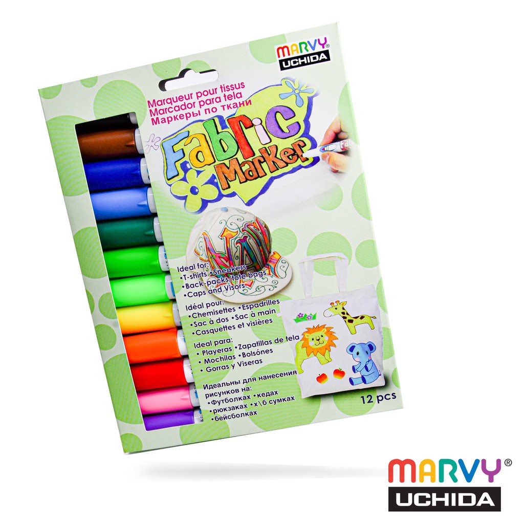 [ TÂM TÂM ]-Bộ Bút Vẽ Vải Không Phai Màu Marvy 560 bộ 6 cây và bộ 12 cây-