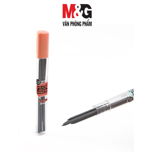 Combo 2 hộp ruột chì 2B ngòi 2.0 mm M&G ASL37902 nét chì đậm