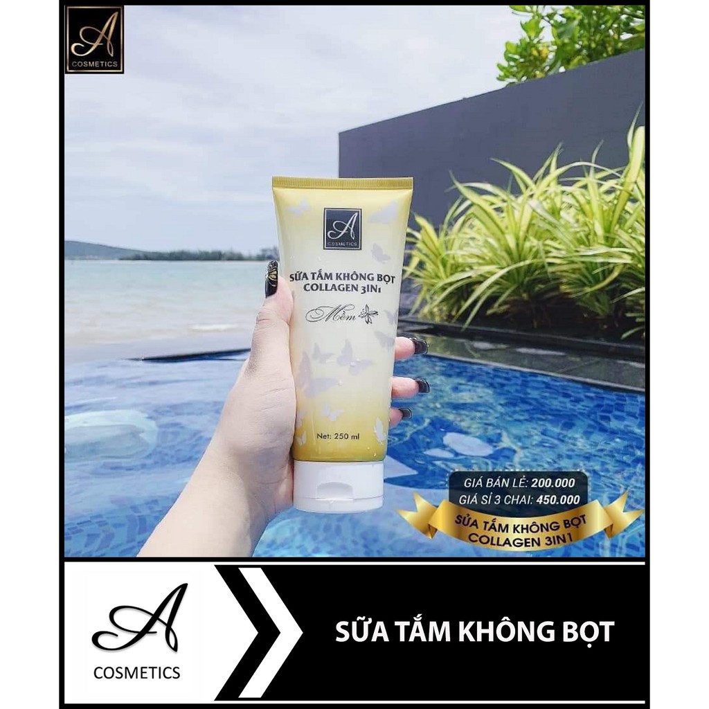 Sữa Tắm Trắng Da Không Bọt Collagen A Cosmetics 3in1 (Collagen ACosmetics ACosmetic) Mỹ Phẩm Phương Anh A Cosmetic | BigBuy360 - bigbuy360.vn