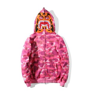 Aó khoác Bape Tiger màu hồng ,jacket bape tiger hồng,áo khoác bape hổ hồng ,áo khoác bape cá mập hổ màu hồng