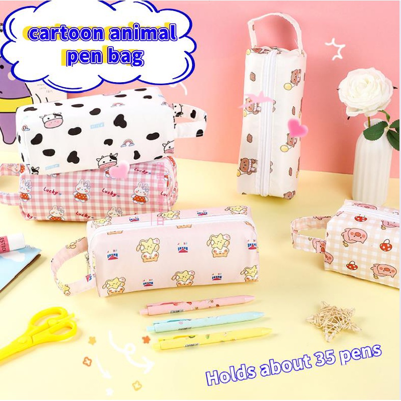 Túi Đựng Bút Đa Năng Sức Chứa Lớn Phong Cách Hoạt Hình Nhật Bản Đơn Giản Cho Học Sinh Tiểu Học Ốp