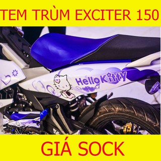 Tem Trùm Exciter Hello Kitty Tím Trắng