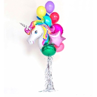 Bộ bong bóng bay chủ đề Unicorn cho bé gái màu hồng upkp28